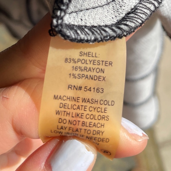 Calvin Klein Black and White Fit and Flare Midi Dress - Picture 6 of 6